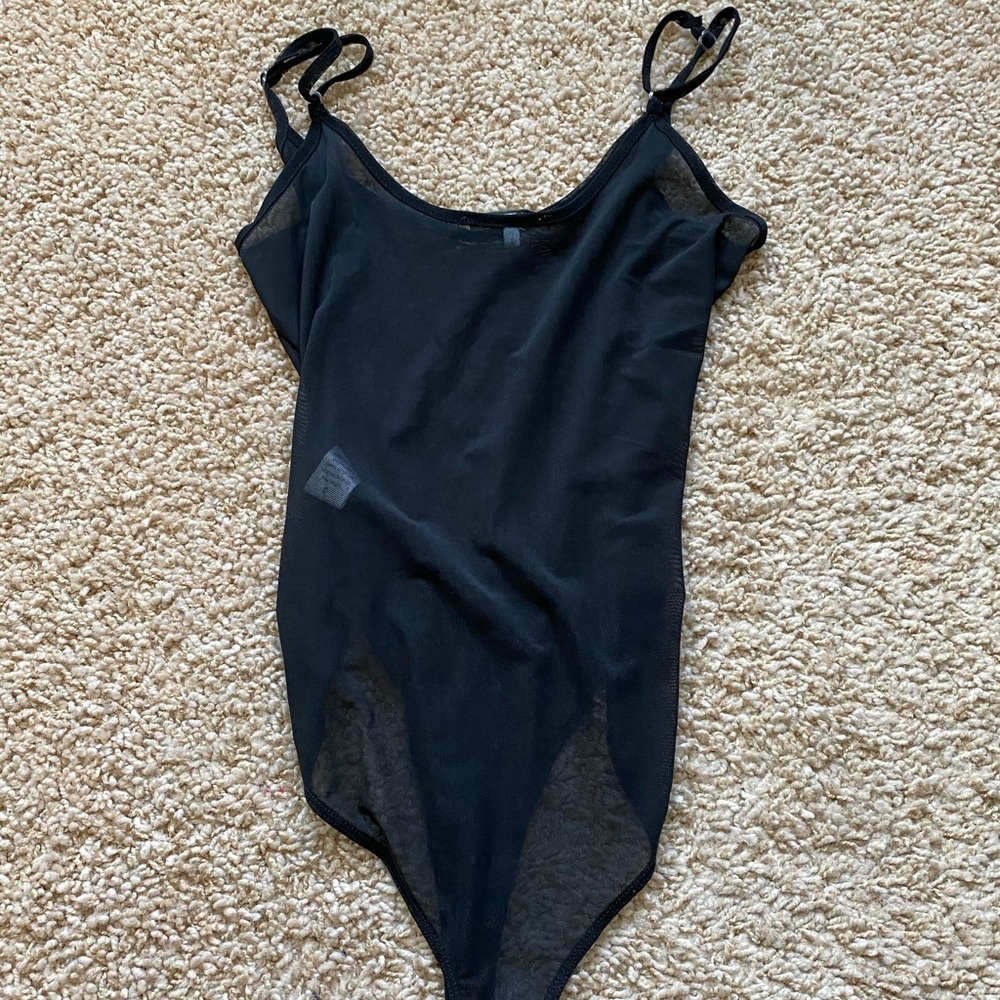 Mesh Rhinestone Black Bodysuit - Picture 3 of 3
